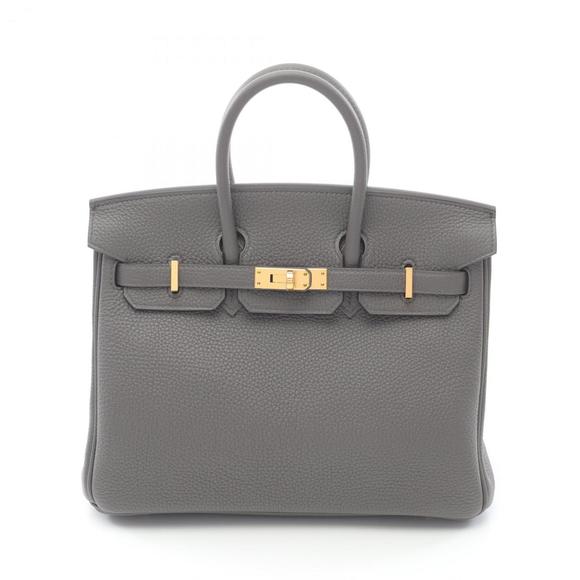 Hermes Birkin 25 handbag, leather Togo, women's, gray - Picture 1 of 7